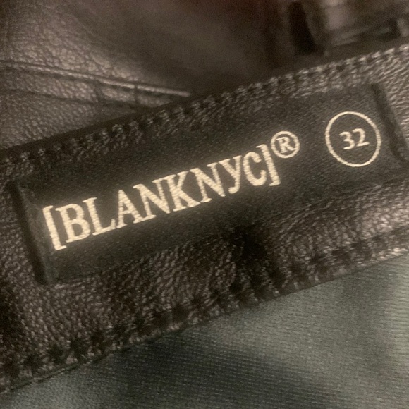 Blank NYC Faux Leather Skinny Pants, Black, Women size 32 - Picture 8 of 17